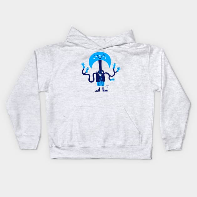 Monster Boy 18 Kids Hoodie by washburnillustration